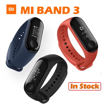 

Original Xiaomi Mi Band 3 Smart Wristband Fitness Bracelet MiBand Band 3 Big Touch Screen OLED Message Heart Rate Time Smartband