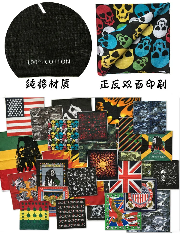 100%Cotton Hip Hop Skull Black Paisley Bandana Headband Hair Headwear/Hair Band Scarf Neck Wrist Wrap Band Headtie For Women/Me mens linen scarf