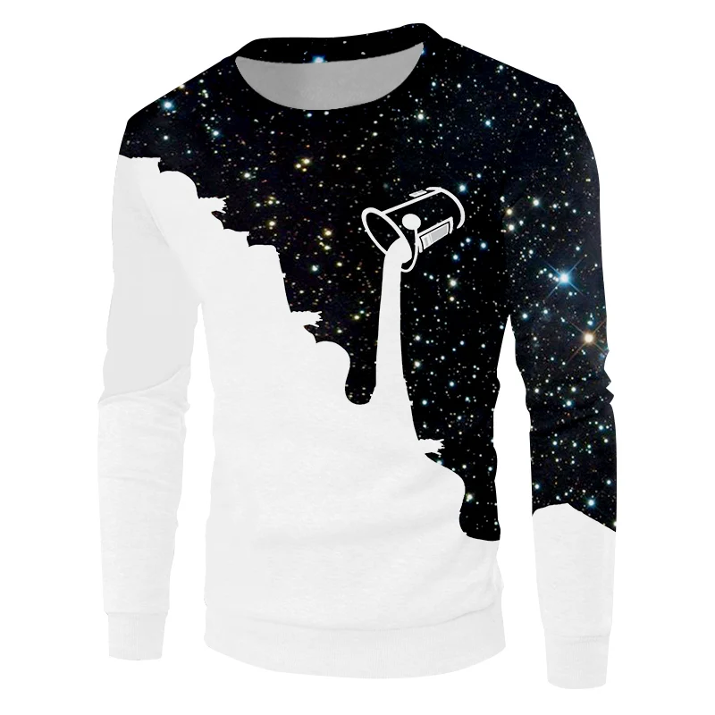 

UJWI Adult New Loose Long Starry sky 3D Print Sweatshirt milk Large Size 6XL Clothing Autumn Jumpers Drop Shipping