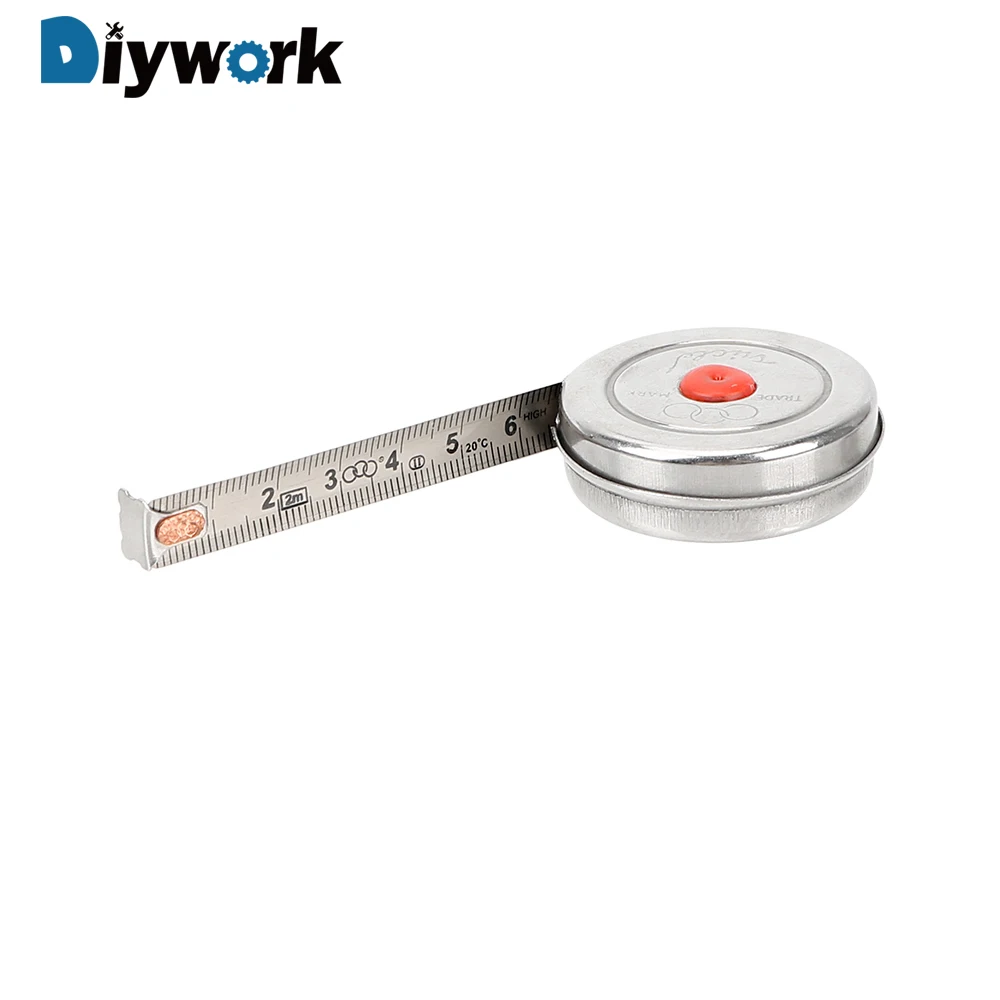 

DIYWORK 1m 2m 3m Mini Retractable Tape Measuring Tool Woodworking Tape Measure Stainless Steel for Home Factory Office