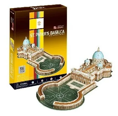 

T0418 3D Puzzles Basilica di San Pietro in Vaticano Creative DIY Building Paper Model kids Creative gift Ordinary Version