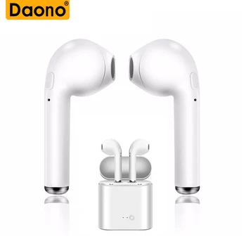 

DAONO Bluetooth Earphone Headphone Wireless Headset Double Twins Stereo Music Earbuds For Apple ipad iPhone 6 i7 Xiaomi Huawei