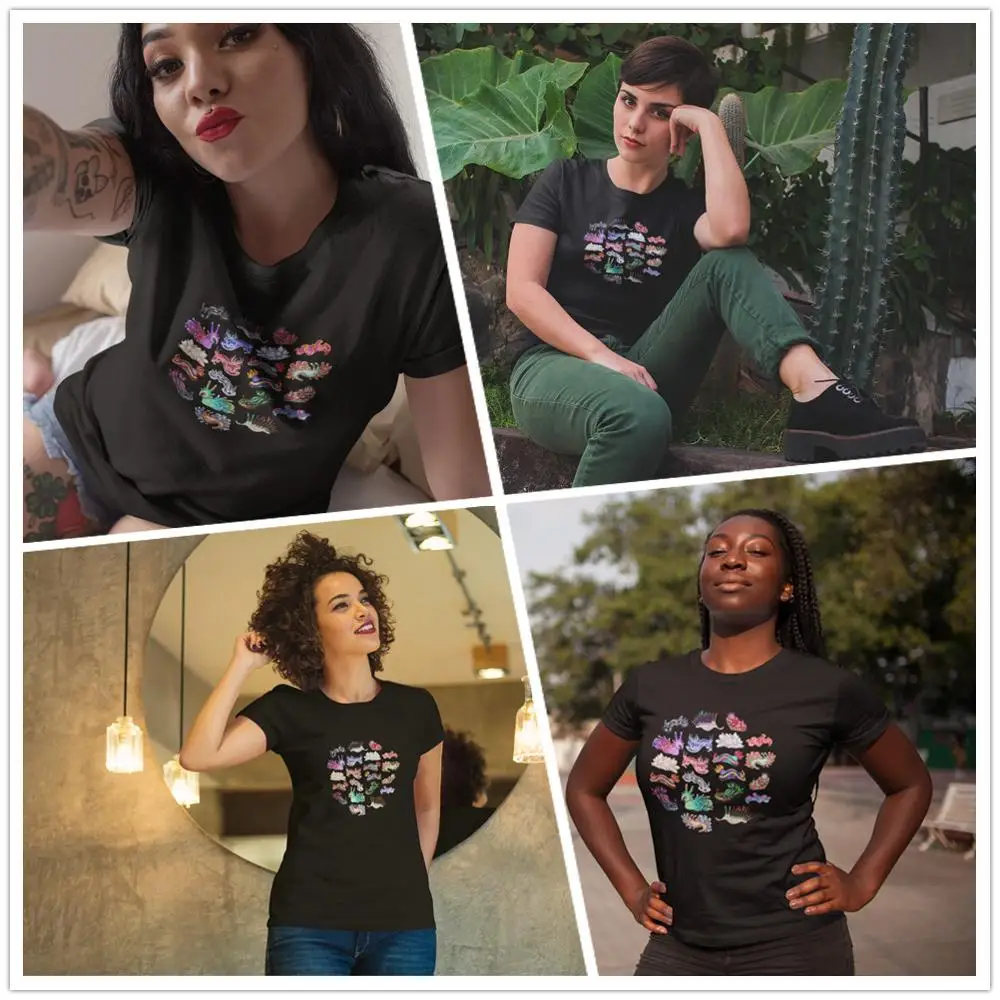 البحر القواقع تي شيرت NUDIBRANCH T قميص المعتاد الشارع نمط المرأة التي شيرت مضحك 100 القطن طباعة البرتقال السيدات المحملة قميص البحر القواقع تي شيرت NUDIBRANCH T قميص المعتاد الشارع نمط المرأة التي شيرت مضحك 100 القطن طباعة البرتقال السيدات المحملة قميص