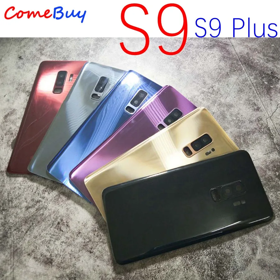 

For SAMSUNG S9 Battery Cover Back Glass Cover+Camera Lens For SAMSUNG GALAXY S9 PLus Battery Cover Rear Door Housing Panel Case