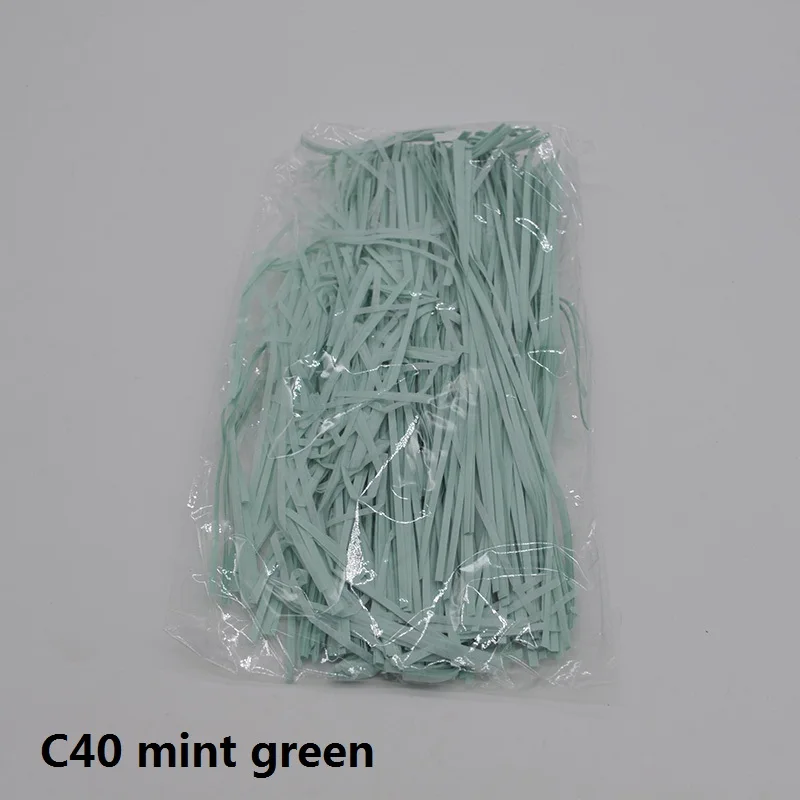 50 цветов бумажная рафия конфетти измельченный Crinkle бумажный наполнитель «Трава» сухой соломы подарочные коробки наполнения материал для свадебных украшений - Цвет: C40