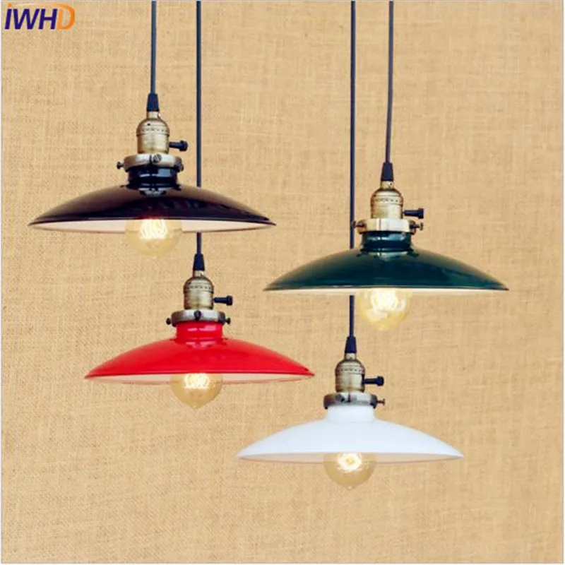 American Retro Винтаж подвесные светильники столовая Lampen дома Освещение подвесные светильники лампы edison Lampara Colgante
