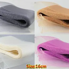 16 см простая вуаль полиэстер Crin Гибкая Sinamay Millinery шляпа отделка 100 меттер/лот