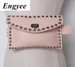 Engyee Новый стиль женские дизайнерские мини-сумка талии Модные полые поясная поясные сумки для Для женщин высокое качество Кожаная