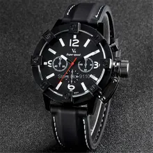 Аутентичные V6 бренд Спортивные часы силиконовый ремешок Кварцевые наручные часы армии Военная Униформа Часы 5 цветов доступны