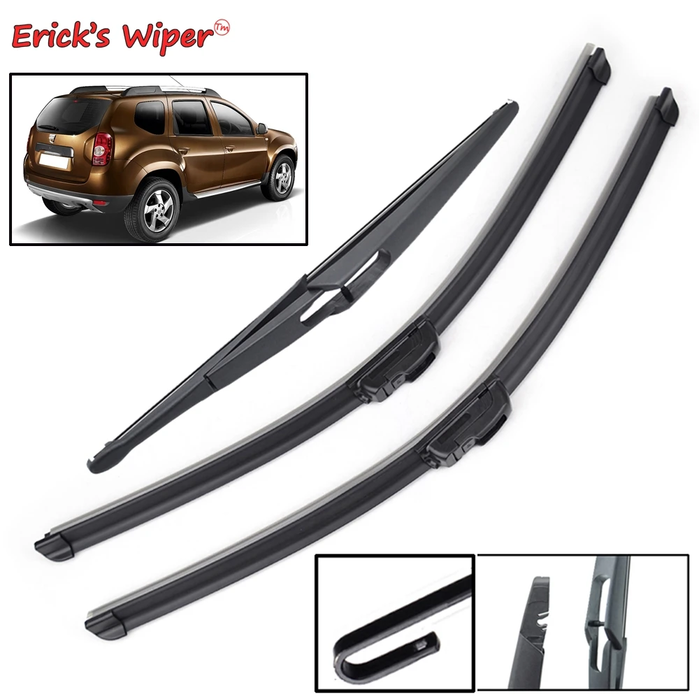 Erick's Wiper Front & Rear Wiper Blades Set Kit For Dacia Renault