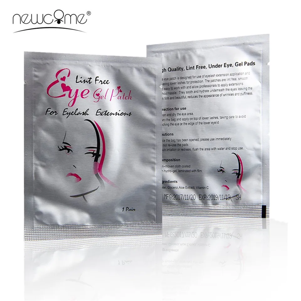 Lint free eye pads eyelash extensions