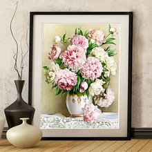 

Peony Flowe Diamond Embroidery Painting 5D Diamond Painting DIY Handmade Round Full Diamond Painting Cross Stitch Christmas Gift