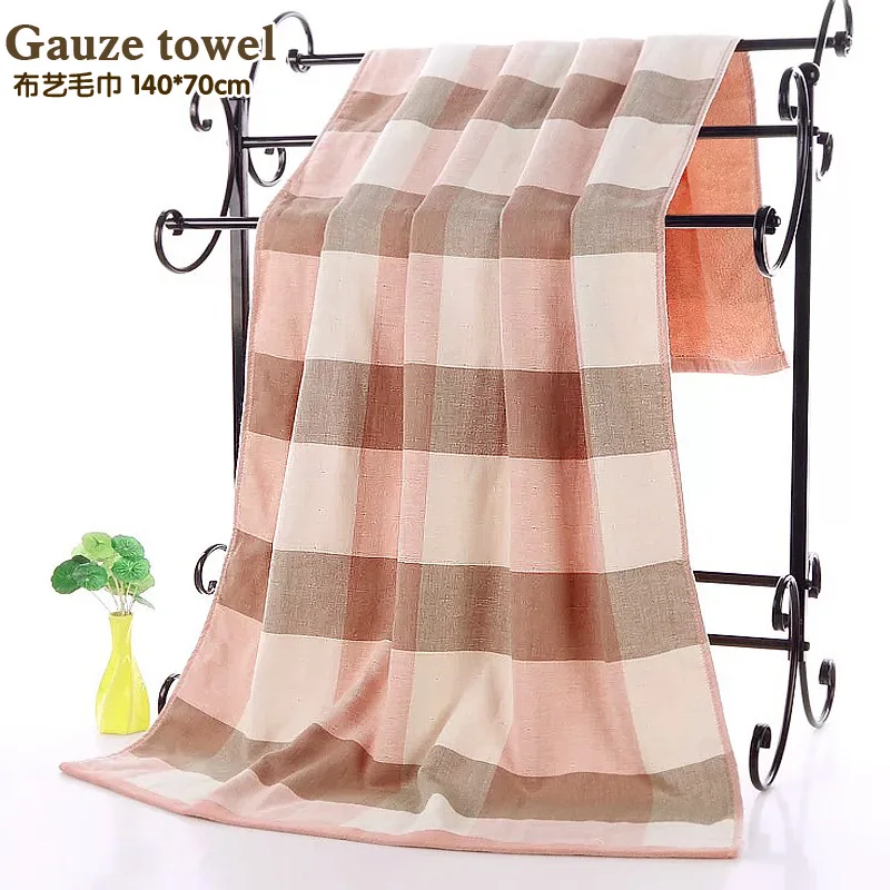 

A new cotton towel bath towel Gauze's fashion design without hair Free freight hotel quality bath towel 3 colors