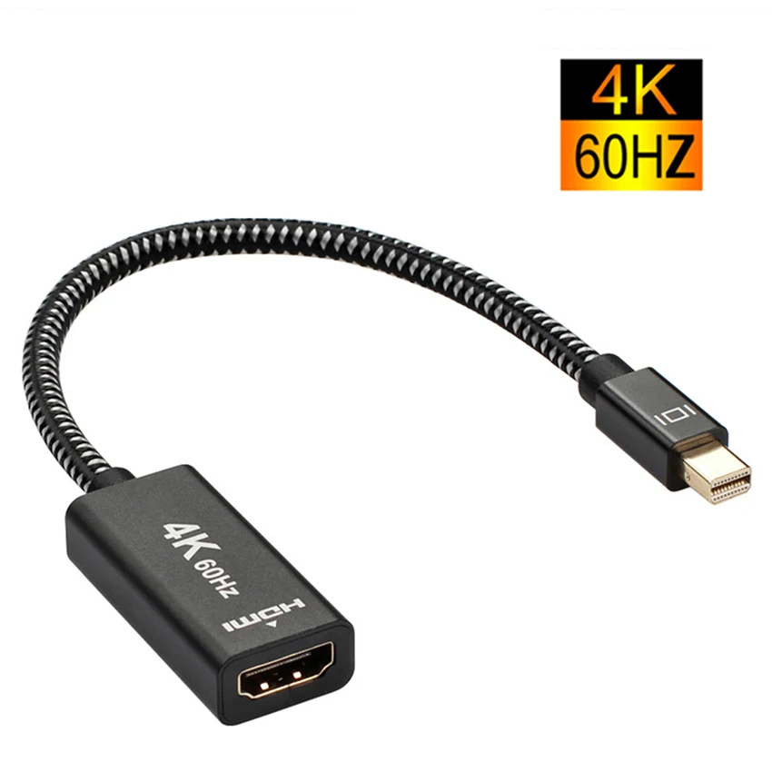 

4K@60Hz Mini Displayport DP ( Thunderbolt 2 ) Male to HDMI 2.0 Female Cable Adapter Display Port Converter for Projector Display