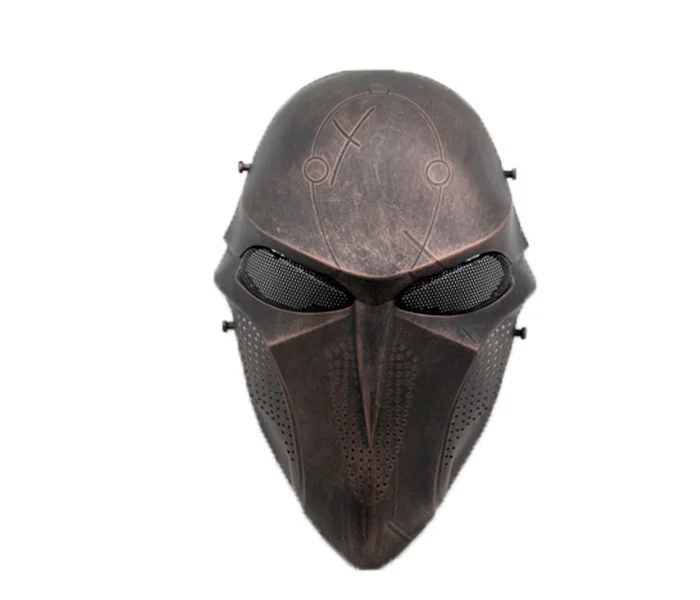 Страшная смерть череп полный уход за кожей лица Airsoft Пейнтбол Маска Косплей Хэллоуин маски для век сетки армии Военная Униформа Wargame