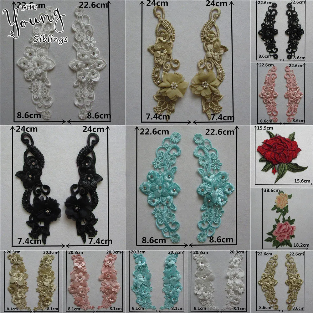 

Flower Pattern Lace Collar Delicate Sewing Embroidery Lace Fabric Neckline DIY Decal Decoration Craft Wedding Dress Accessories