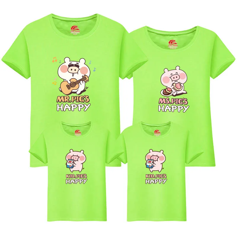 

Cotton Family Matching T-Shirt Dad And Daughter Matching Lovely Animals Print T-shirt Tops Casual Clothes Mommy Son Outfit
