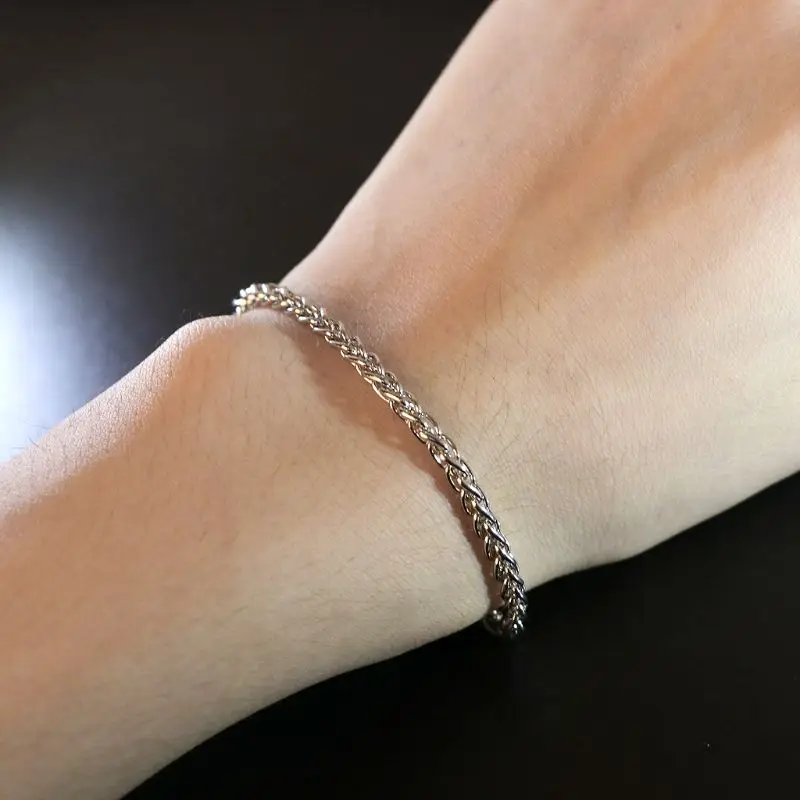 Buy Stainless Steel Twist Rope Chain Bracelet Curb