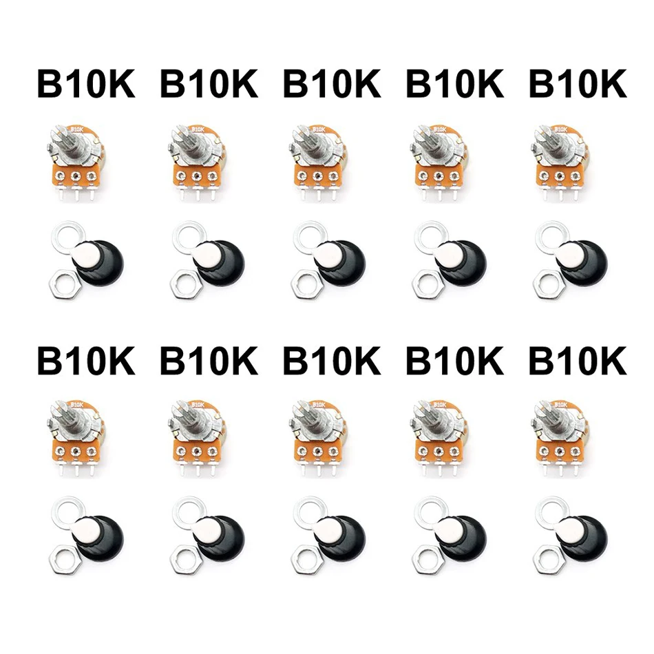 WH148 B1K B2K B5K B10K B20K B50K B100K B500K 3Pin 15 мм вал усилитель потенциометр 1 K, 2K 5K 10K 50K 100K 500K