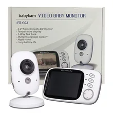 Babykam baba electronics radio babysitter 3.2 inch IR Night vision 2 way talk 8lullabies Temperature monitor video nanny doppler