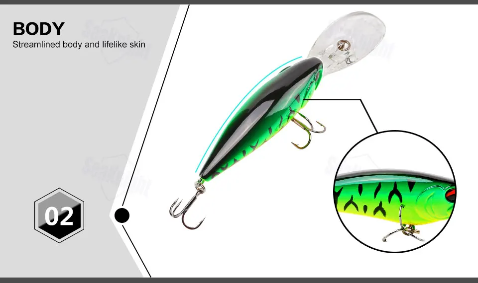 Isca de Pesca Seaknight Minnow Conjunto Pçs 6 cm 8.5g 0-2.5 m Melhor Qualidade Profissional Isca Flutuante Pesca Wobbler Sk018 5 7 5 pçs 6 cm 8.5g 0-2.5 m