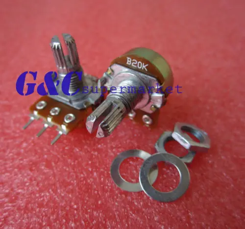 

10pcs 50K Ohm B50K Knurled Shaft Linear Rotary Taper Potentiometer