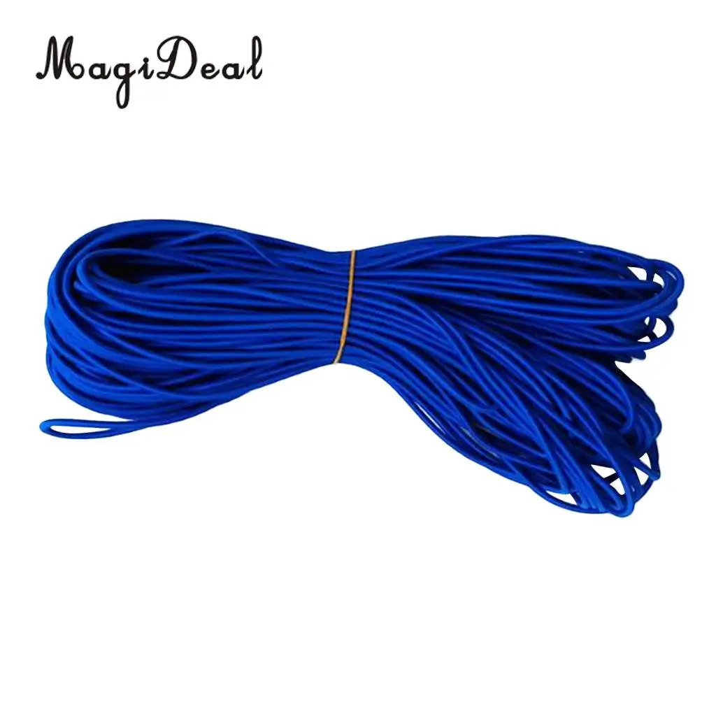 MagiDeal Durable 6mm Blue Elastic Shock Bungee Cord Rope Tie Down String for Marine Kayak Canoe Boat 1/2/30/50m Surf Boards