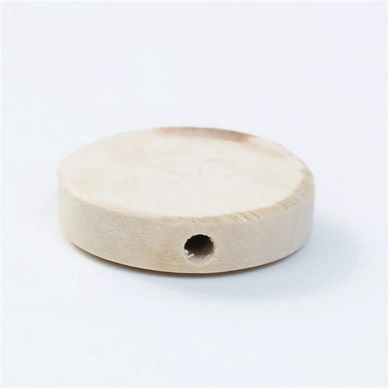DoreenBeads Хиноки деревянные разделительные бусины плоские круглые натуральные DIY Ювелирные изделия около 20 мм(6/") Диаметр, Отверстие: Около 2,4 мм, 10 шт