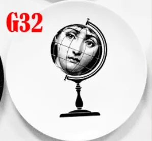 Европейский Милан Стиль Ретро Редкие Лина череп тарелки Италия стиль настенные подвесные декоративные блюдо творческий керамический Ремесло Декор - Цвет: G32