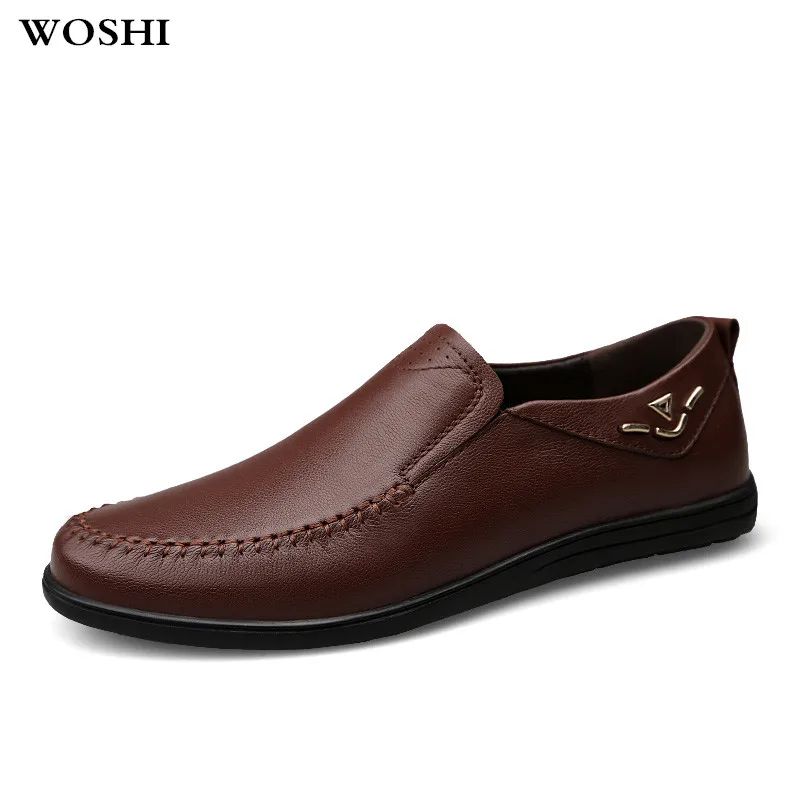 

Men Casual Shoes genuine Cow Leather Men Flats Loafers Luxury Slip-On Brand Men Footwear Comfortable Moccasins shoes for men 3