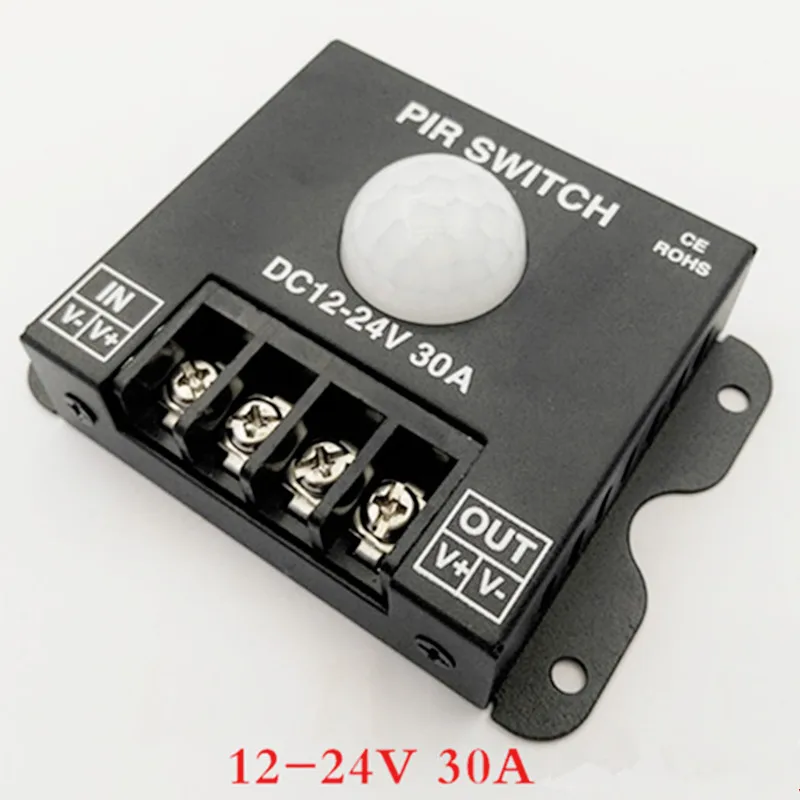 30A Human body DC12V-24V Led PIR Switch Controller Sensor Induction LED Dimmer for 5050 3528 Light | Лампы и освещение