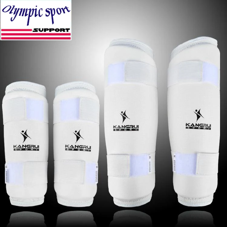 White High Quality PU Professional Karate Elbow and Shin Protector and
