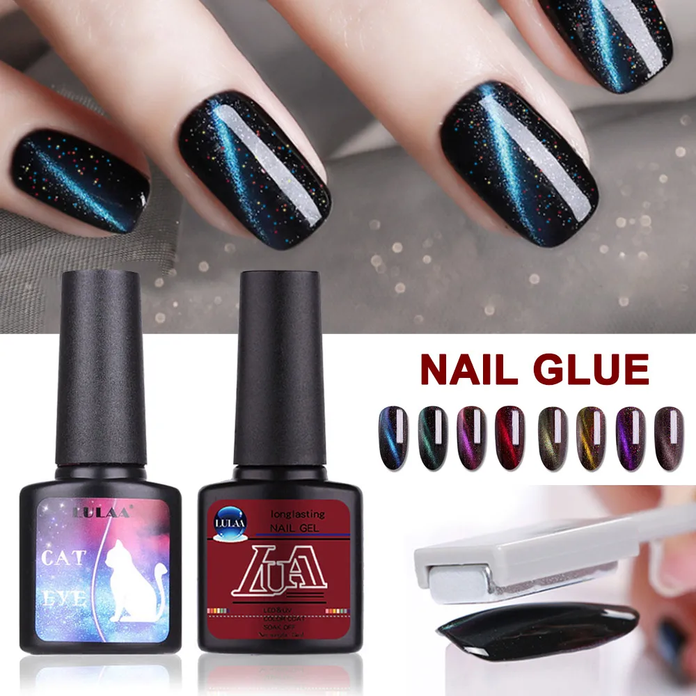 

Lasting Mirror Effect Nail Glue Set DIY 3D Multicolor Nail Art Decoration HB88