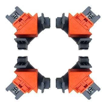 

4Pcs/set Woodworking 90 Degree Right Angle Clamp Clip Quick Picture Frame Corner Clamp for Woodworking Cabinet Furniture Repair