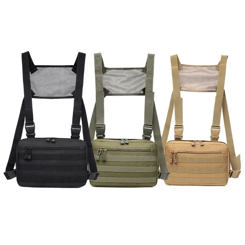 

Outdoor Large Capacity Chest Rig Waist Bag Portable 600D Nylon Anti-theft Tactics with Walkie-talkie Belt Chest Backpack Bags
