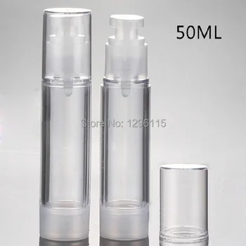 

100pcs Vacuum bottles / high - end Refillable 50ml airless bottle for lotion