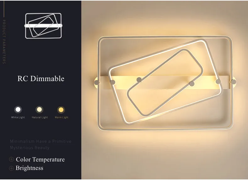 square art deco led ceiling lamps bedroom living room 7