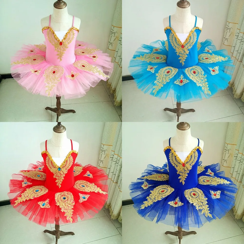 

Ruby Diamond Pancake Swan Lake Ballet Bailarina Kids Stage Performance Costume Dance Dress For Girls Ballet Dress Tutu Children