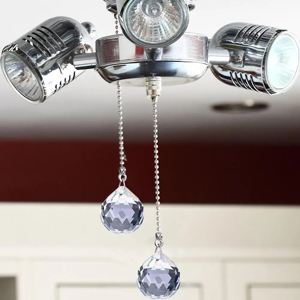 

Clear Crystal Pull Chain Extension with Connector for Ceiling Light Fan Chain Good Replacement for Handle Extension Pull Chain