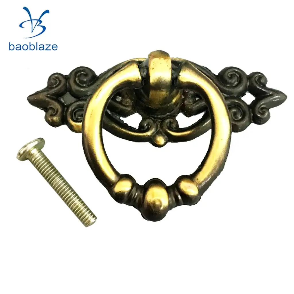 Single Hole Antique Cabinet Knob Drawer Door Cupboard Drop Ring Pull Handle Home Decor Single Hole Antique Cabinet Knob Drawer Door Cupboard Drop Ring Pull Handle Home Decor