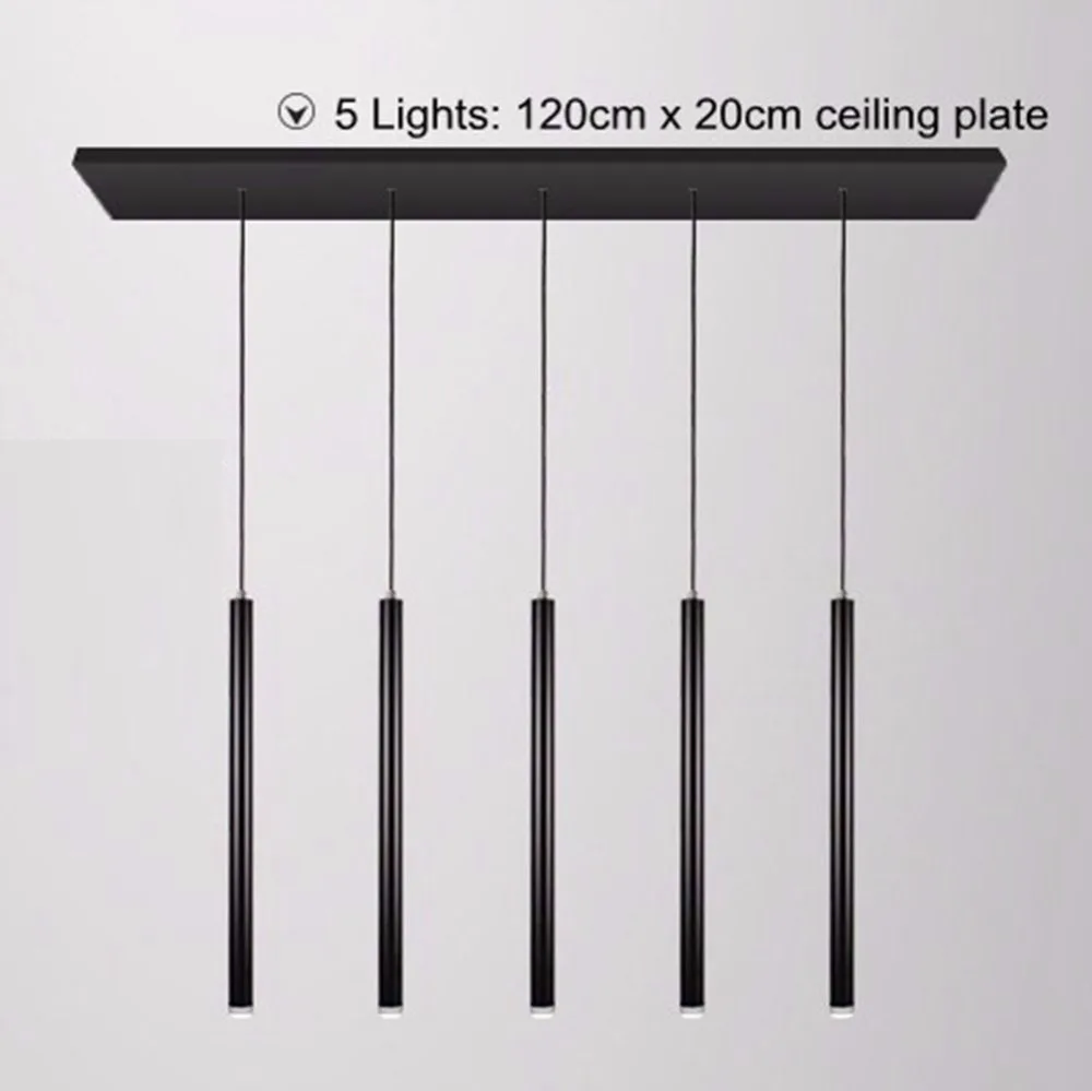 5 головок подвесной светильник современный кухонный светильник столовая Бар Магазин счетчиков труба кулон вниз труба светодиодный светильник s офис Точечный светильник 3 см