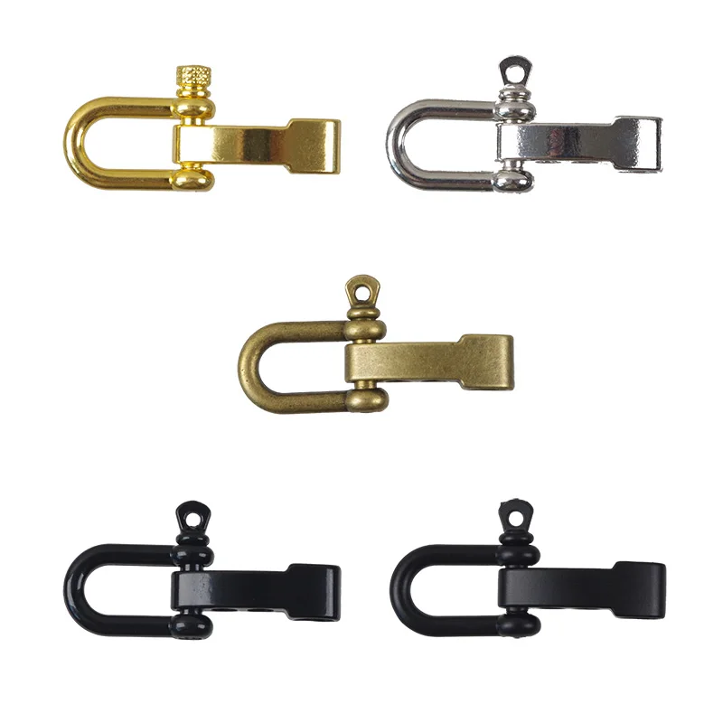 

2 sets Adjustable Paracord Bracelet Anchor Shackle for Outdoor Sports Survival DIY Knitting Craft U Shape Paracord Buckles