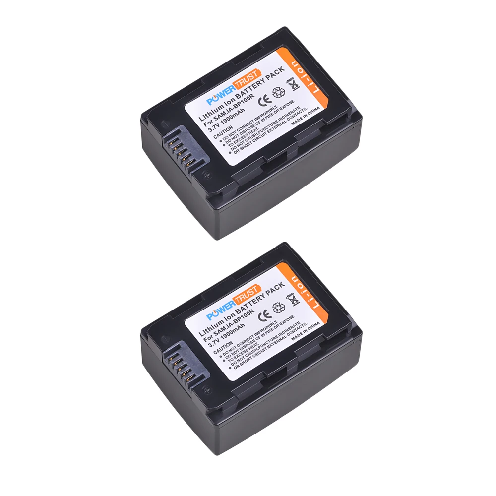 Bateria e Rápido Duplo para Samsung Bp105r Carregador Hmx-f80 Hmx-f80bn Hmx-f80sn Hmx-f90 Hmx-f90bn Bateria Pcs 1900 Mah Ia-bp105r 2 - Image 4