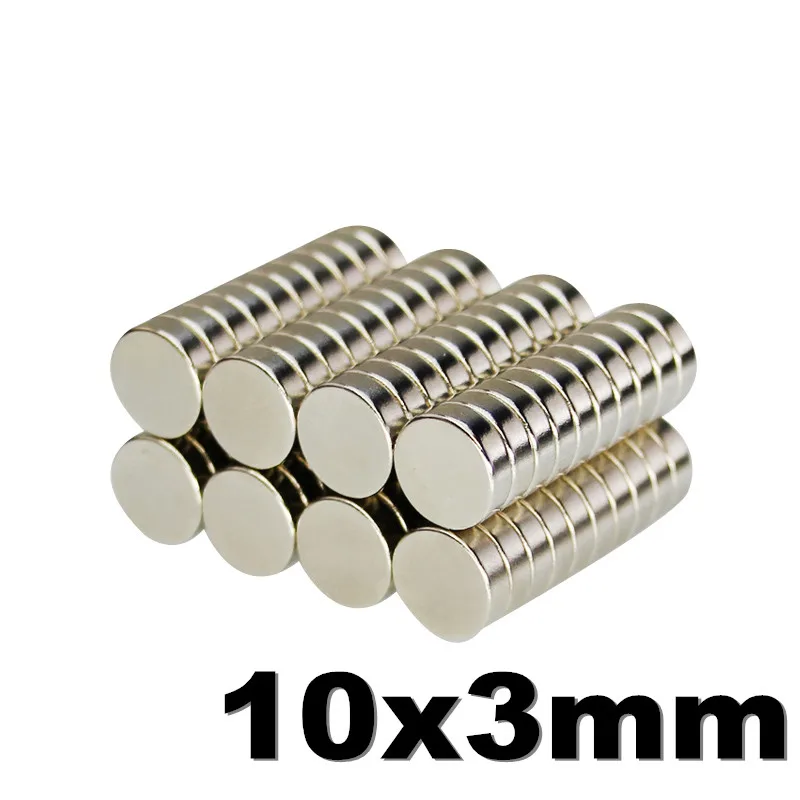 10pcs Fridge 10x3mm N35 Small Round Super Strong Powerful