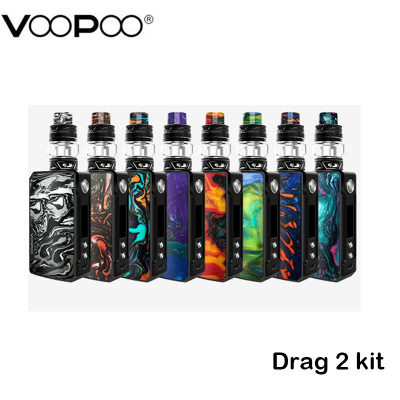

Original Voopoo Drag 2 Kit Drag 2 Box MOD Vape 177W With Uforce T2 SubOhm Tank U2 N3 Coil Electronic Cigarette Vaper Kit