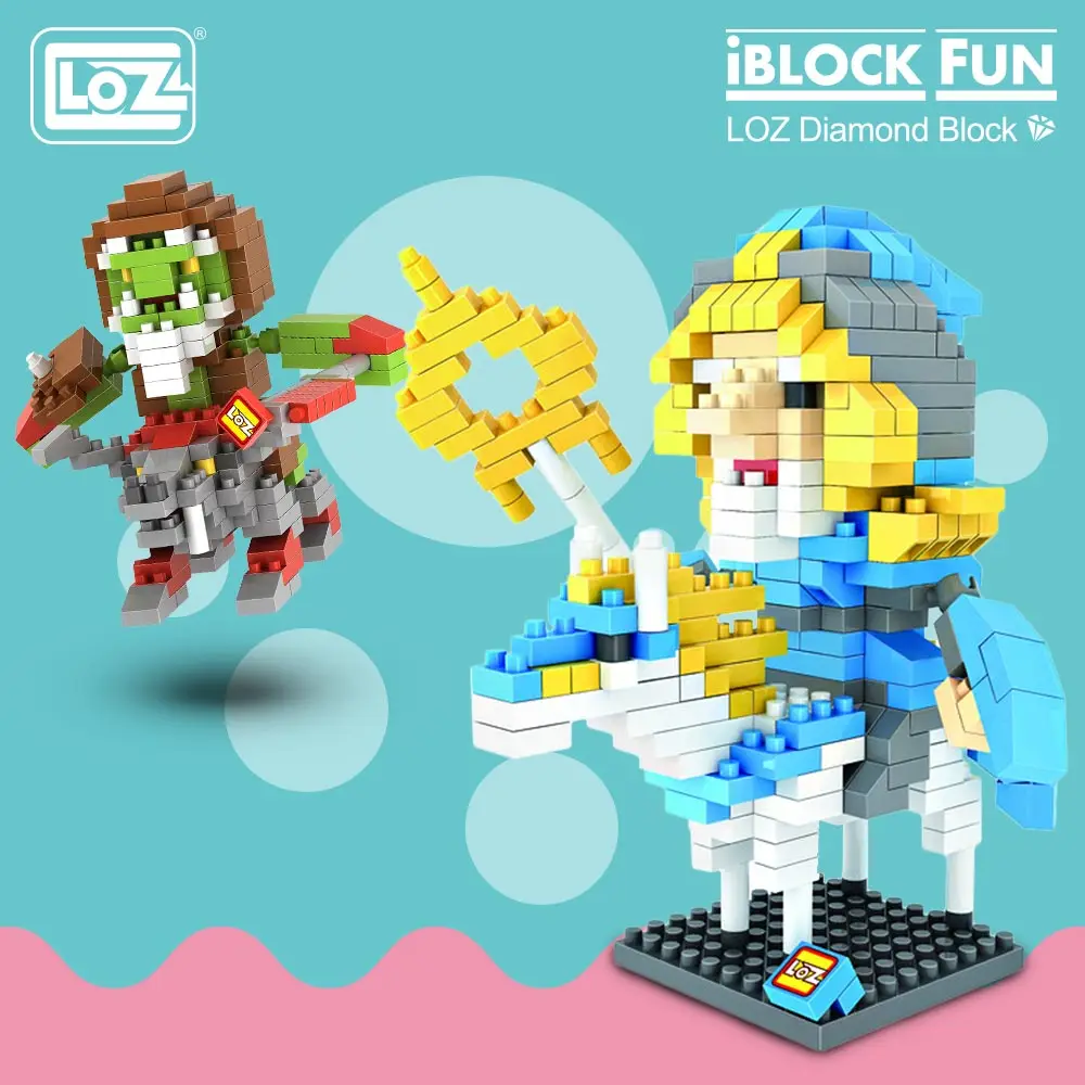

Fun LOZ Diamond Blocks Figures Micro Enlighten Brick for Kids Building Blocks Toy for Children Educational Warrior Magician