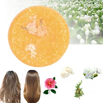

Hot Magic Soaps Fragrant Jasmine Shiny Smooth Hair Shampoo Soap Repair Hair