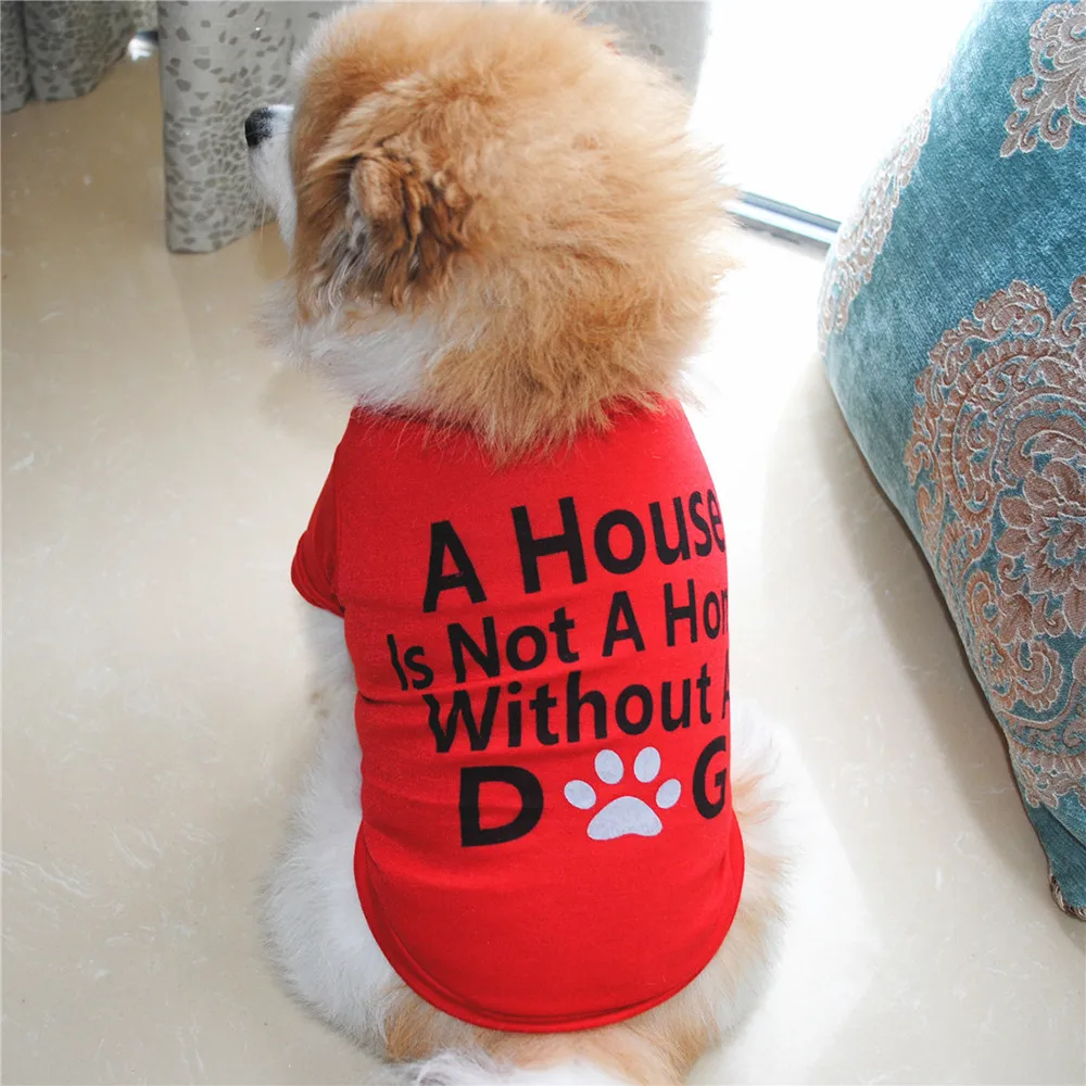 Лучшие подарки для любителей собак хлопок летняя рубашка маленькая собака кошка одежда для домашних животных жилет хлопок унисекс Йоркширский терьер жилет для собак#51715