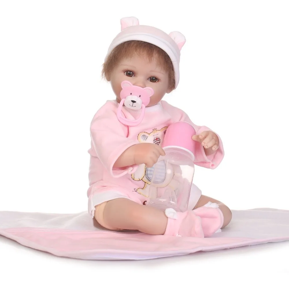 

NPKCOLLECTION Simulation Baby Soft Silicone Doll Girl Cute Lifelike Newborn Doll Parenting Toy Creative Gift For Kids Playmate