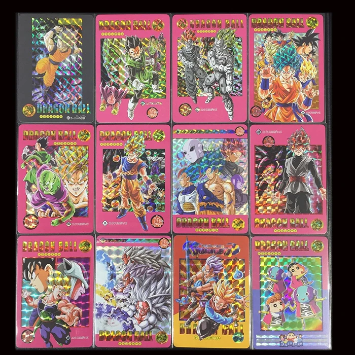

42pcs/hot Animation Dragon Ball Super Action Figures Golden Flash Cards card Collection Card Kid Gift Toy